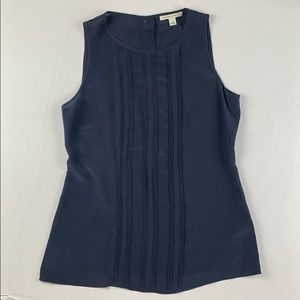 Banana Republic Navy Blue silk blouse